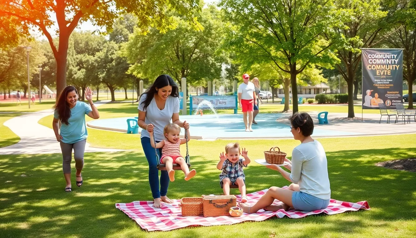 family enjoying outdoor activities at a local park.